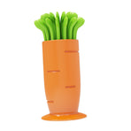 30pcs Radish Fruit Fork Set Plastic Cake Fork Adorable Portable Dessert Fork for Family Gathering Wedding Dinner Party