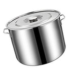 Stainless Steel Soup Bucket Versatile Large Capacity Soup Pot Stock Pot with Lid for Home Restaurant
