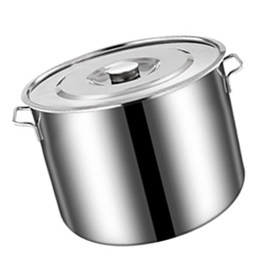 Stainless Steel Soup Bucket Versatile Large Capacity Soup Pot Stock Pot with Lid for Home Restaurant