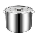 Stainless Steel Soup Bucket Versatile Large Capacity Soup Pot Stock Pot with Lid for Home Restaurant
