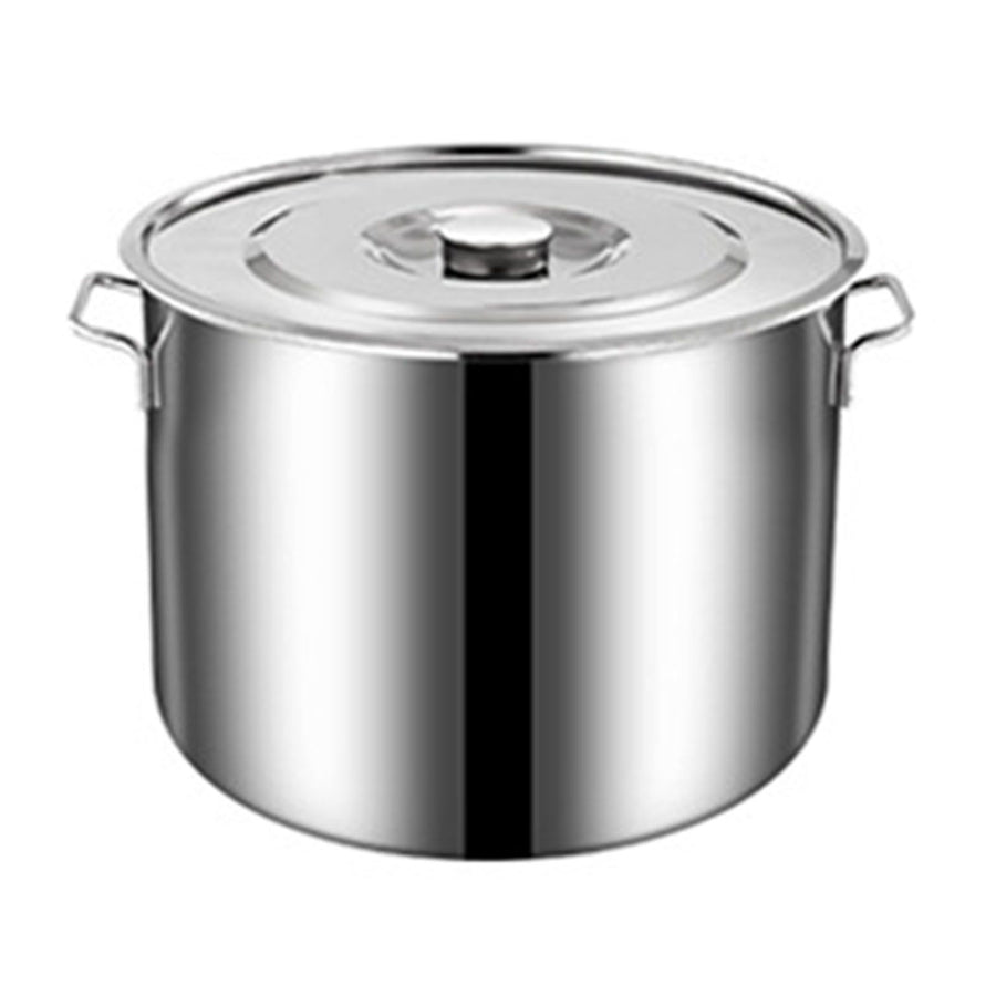 Stainless Steel Soup Bucket Versatile Large Capacity Soup Pot Stock Pot with Lid for Home Restaurant
