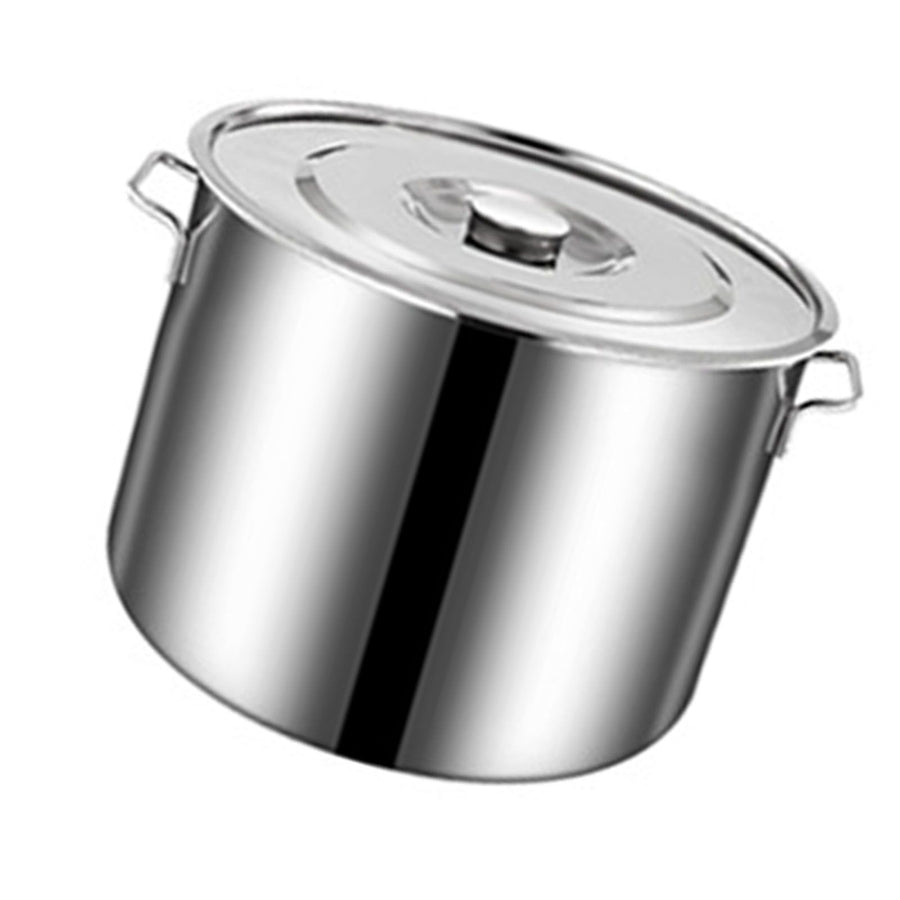 Stainless Steel Soup Bucket Versatile Large Capacity Soup Pot Stock Pot with Lid for Home Restaurant