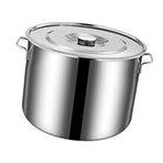 Stainless Steel Soup Bucket Versatile Large Capacity Soup Pot Stock Pot with Lid for Home Restaurant