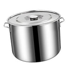 Stainless Steel Soup Bucket Versatile Large Capacity Soup Pot Stock Pot with Lid for Home Restaurant
