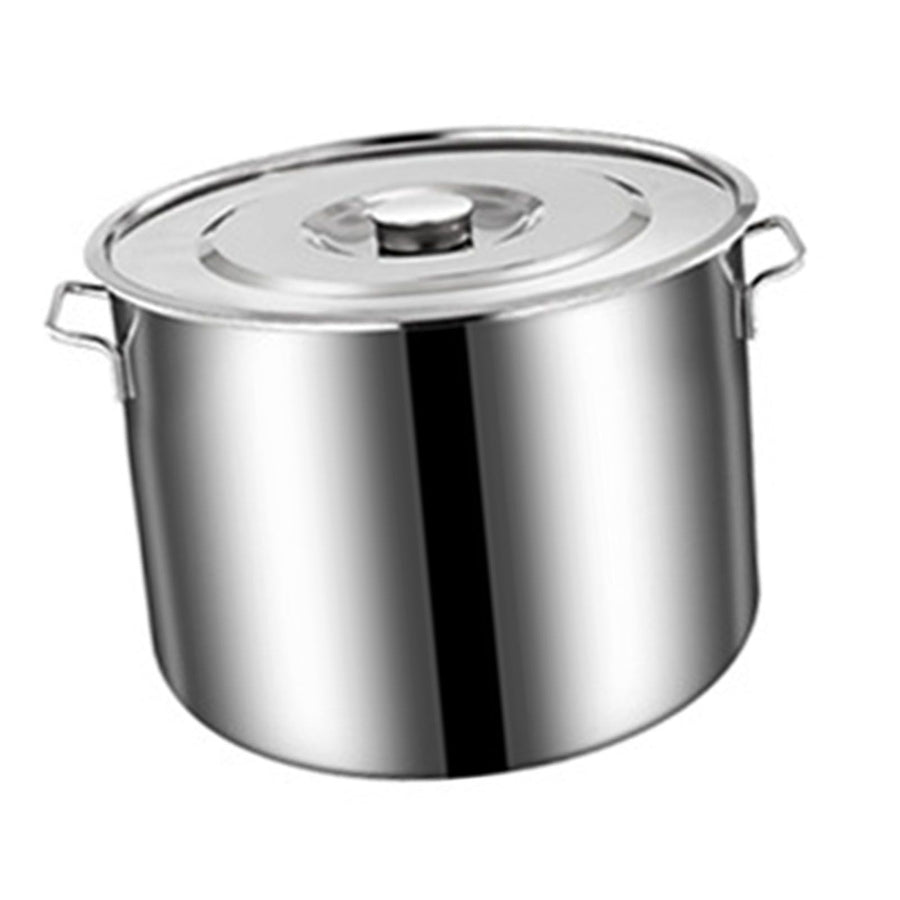 Stainless Steel Soup Bucket Versatile Large Capacity Soup Pot Stock Pot with Lid for Home Restaurant