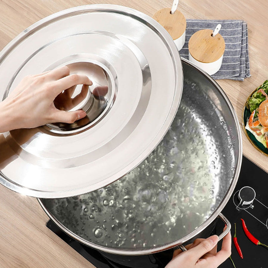 Stainless Steel Soup Bucket Versatile Large Capacity Soup Pot Stock Pot with Lid for Home Restaurant