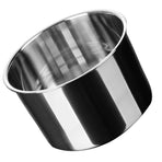 Stainless Steel Oil Storage Tank Multifunctional Durable Round Seasoning Bowl with Lid for Home Kitchen