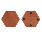 Round Coffee Paper Filter Holder Polished Surface Solid Wood Coffee Filter Paper Storage Box with Magnetic Suction Lid