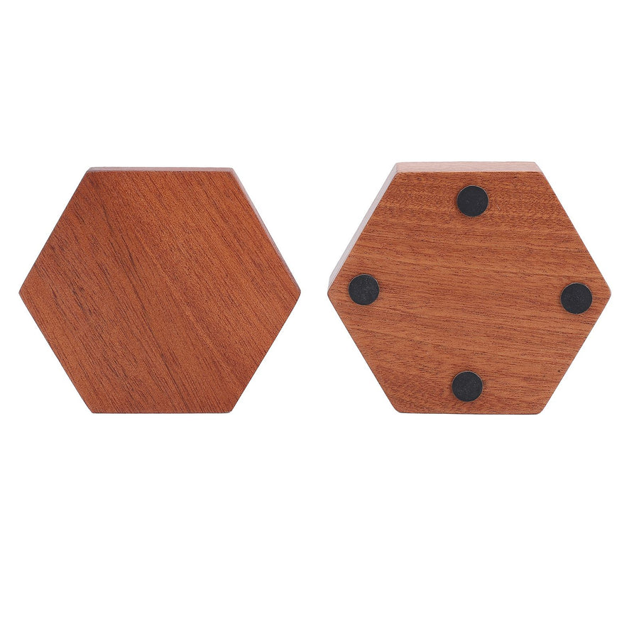 Round Coffee Paper Filter Holder Polished Surface Solid Wood Coffee Filter Paper Storage Box with Magnetic Suction Lid