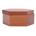 Round Coffee Paper Filter Holder Polished Surface Solid Wood Coffee Filter Paper Storage Box with Magnetic Suction Lid