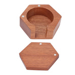 Round Coffee Paper Filter Holder Polished Surface Solid Wood Coffee Filter Paper Storage Box with Magnetic Suction Lid