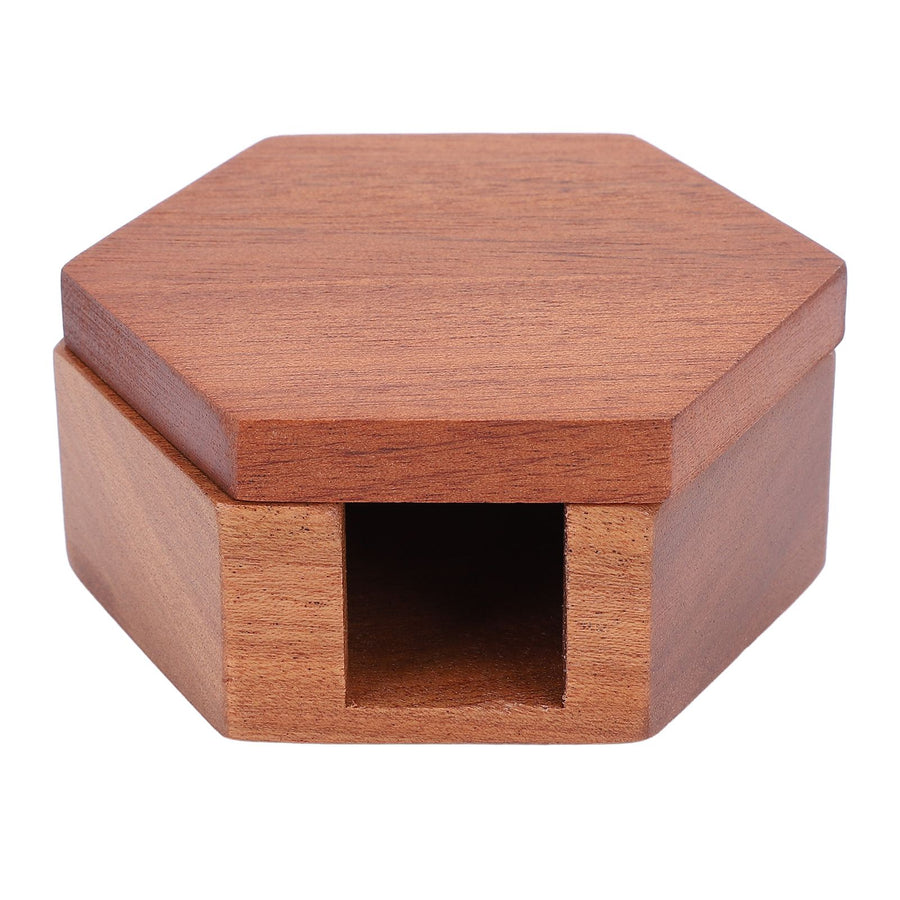 Round Coffee Paper Filter Holder Polished Surface Solid Wood Coffee Filter Paper Storage Box with Magnetic Suction Lid
