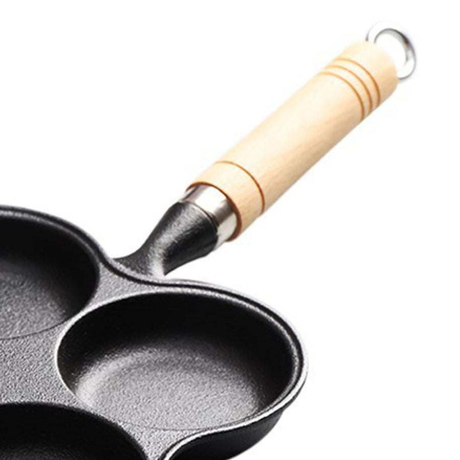 4 Cup Eggs Pan Cast Iron Anti Stick Egg Frying Pan for Induction Cooktop Gas Stove