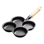 4 Cup Eggs Pan Cast Iron Anti Stick Egg Frying Pan for Induction Cooktop Gas Stove