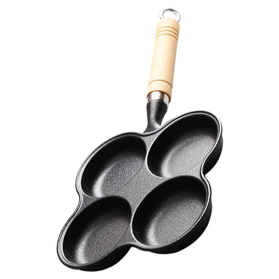 4 Cup Eggs Pan Cast Iron Anti Stick Egg Frying Pan for Induction Cooktop Gas Stove