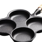 4 Cup Eggs Pan Cast Iron Anti Stick Egg Frying Pan for Induction Cooktop Gas Stove