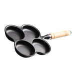 4 Cup Eggs Pan Cast Iron Anti Stick Egg Frying Pan for Induction Cooktop Gas Stove