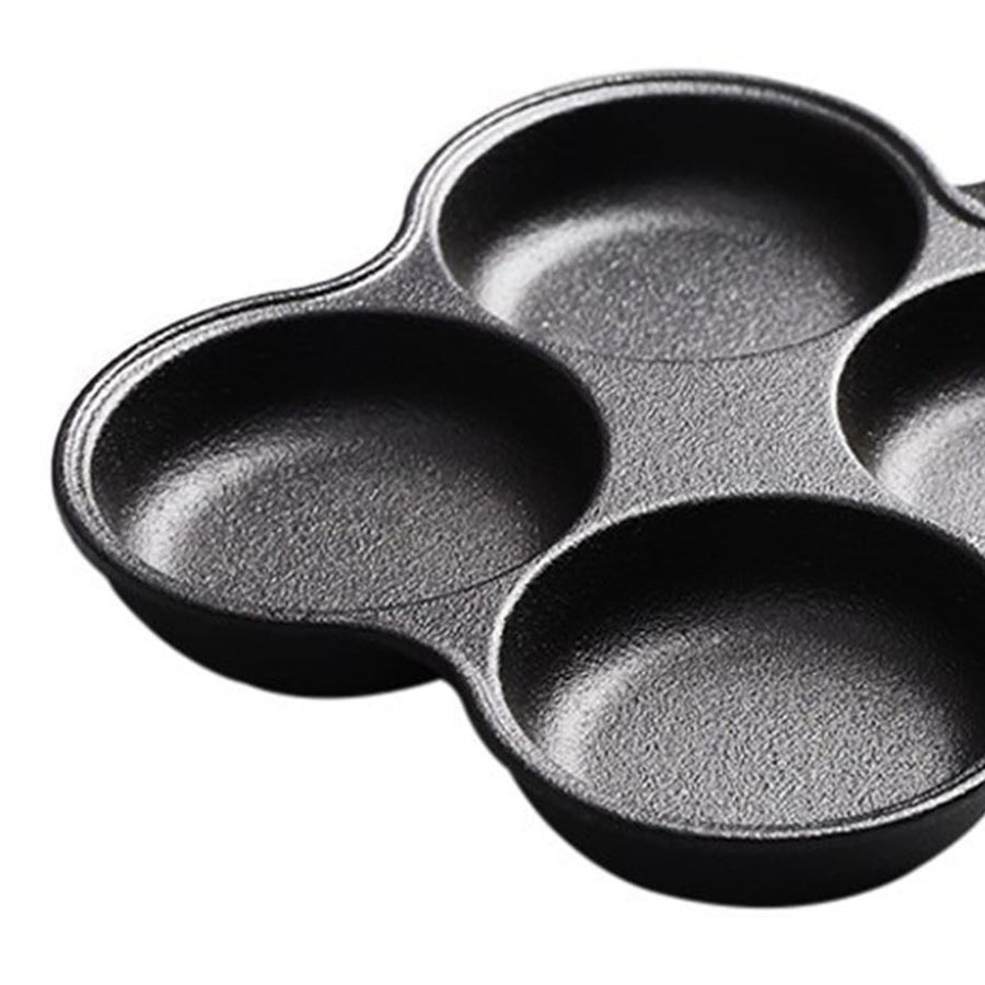 4 Cup Eggs Pan Cast Iron Anti Stick Egg Frying Pan for Induction Cooktop Gas Stove