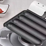 Sausage Grilling Pan Professional Efficient Prevents Stick Spill Proof Thickened Cast Iron Sausage Pan Hot Dog Grill Pan for Home Kitchen Outdoor