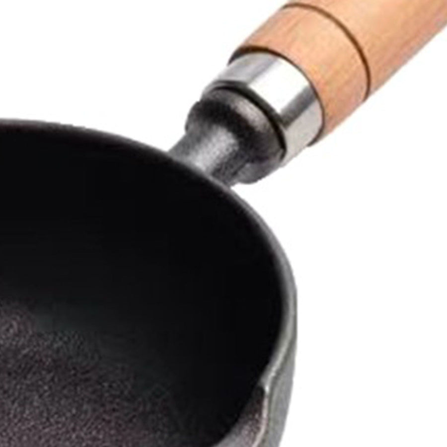 Cast Iron Pot Even Heating Multifunctional Non Stick Pot for Stir Frying Kitchen Supplies 11 X 4cm / 4.33 X 1.57in