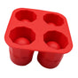 Ice Cube Tray Reusable Cylinder Planter Mould for Cocktail Drink Making Succulent Flower Pots Red