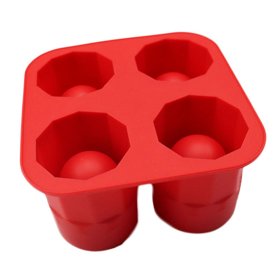 Ice Cube Tray Reusable Cylinder Planter Mould for Cocktail Drink Making Succulent Flower Pots Red