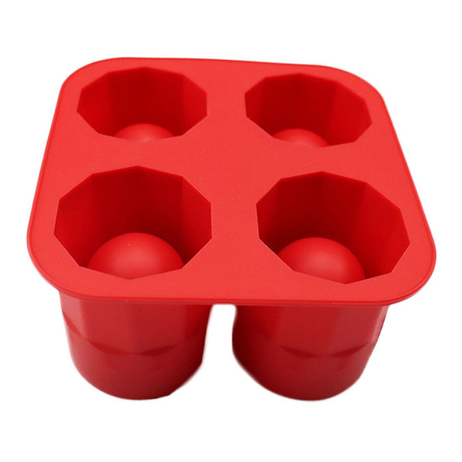 Ice Cube Tray Reusable Cylinder Planter Mould for Cocktail Drink Making Succulent Flower Pots Red