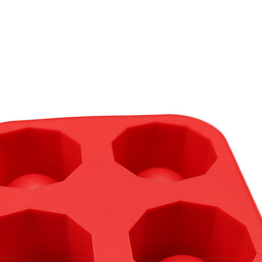 Ice Cube Tray Reusable Cylinder Planter Mould for Cocktail Drink Making Succulent Flower Pots Red