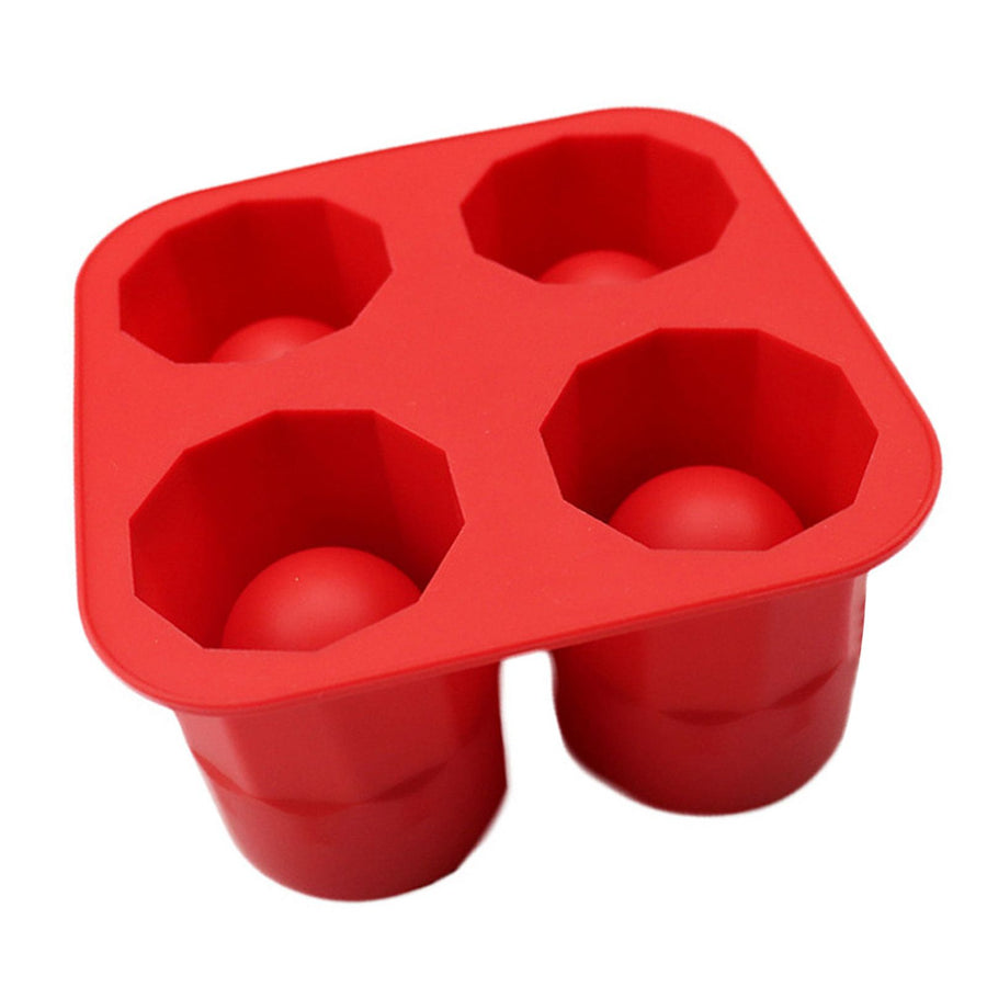 Ice Cube Tray Reusable Cylinder Planter Mould for Cocktail Drink Making Succulent Flower Pots Red