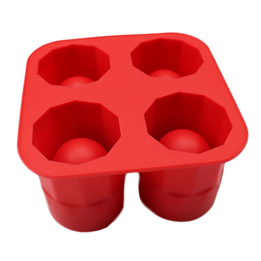 Ice Cube Tray Reusable Cylinder Planter Mould for Cocktail Drink Making Succulent Flower Pots Red