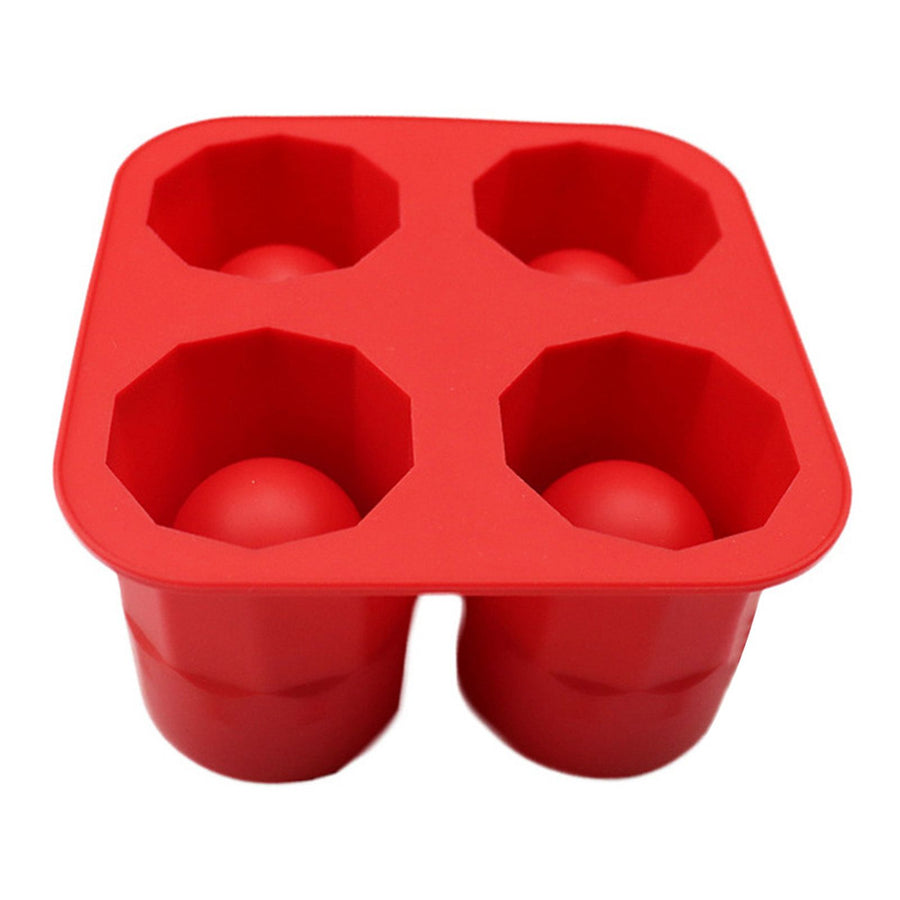 Ice Cube Tray Reusable Cylinder Planter Mould for Cocktail Drink Making Succulent Flower Pots Red