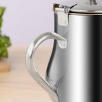 Grease Container Stainless Steel Oil Pot Olive Oil Dispenser Bottle Storage Can for Kitchen 48oz