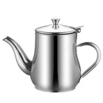 Grease Container Stainless Steel Oil Pot Olive Oil Dispenser Bottle Storage Can for Kitchen 48oz