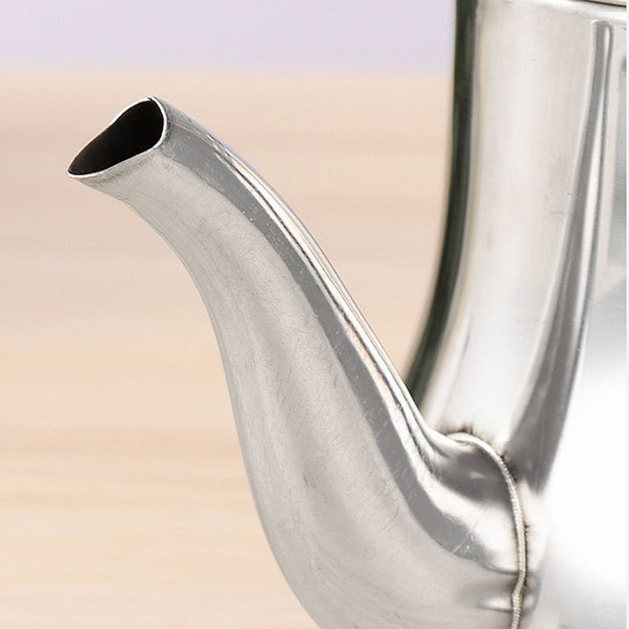 Grease Container Stainless Steel Oil Pot Olive Oil Dispenser Bottle Storage Can for Kitchen 48oz