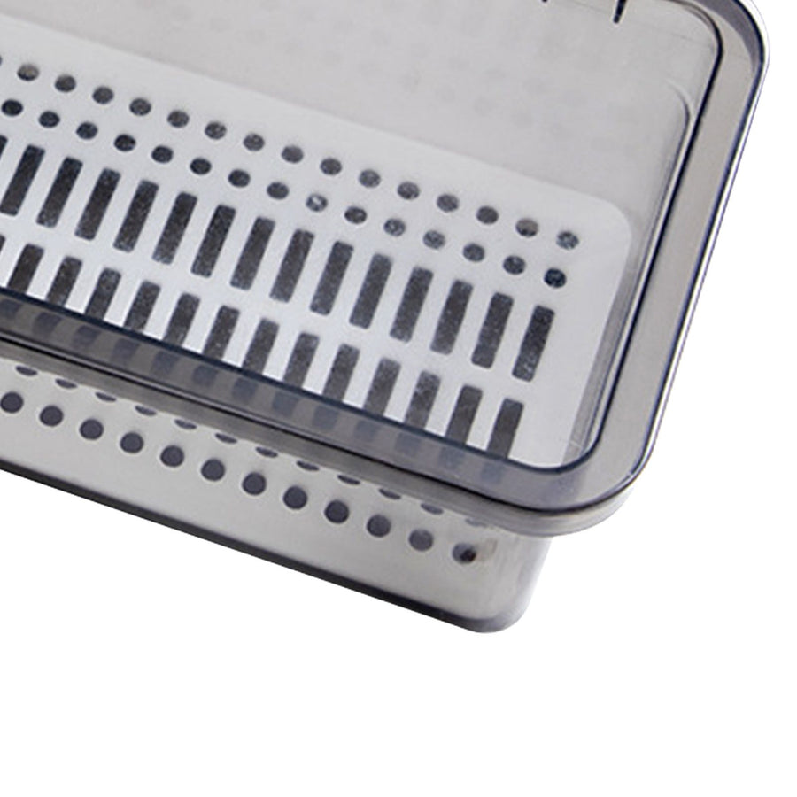 Chopstick Box Dustproof Lid Water Draining Plastic Kitchen Cutlery Storage Container for Home