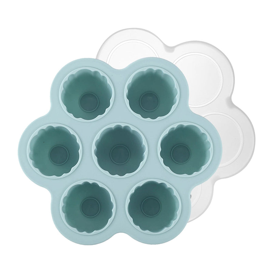 Jelly Mould Easy Release Food Grade Silicone 7 Holes Grapefruit Shaped Ice Cube Mould with Lid for Home Kitchen