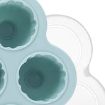 Jelly Mould Easy Release Food Grade Silicone 7 Holes Grapefruit Shaped Ice Cube Mould with Lid for Home Kitchen