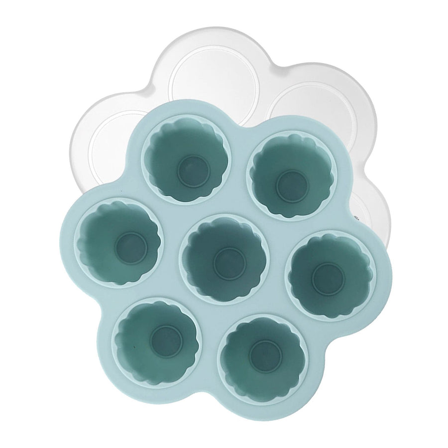 Jelly Mould Easy Release Food Grade Silicone 7 Holes Grapefruit Shaped Ice Cube Mould with Lid for Home Kitchen