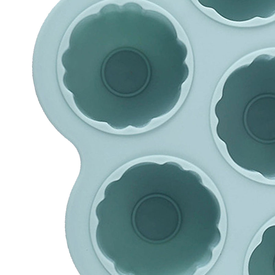 Jelly Mould Easy Release Food Grade Silicone 7 Holes Grapefruit Shaped Ice Cube Mould with Lid for Home Kitchen