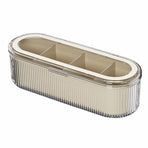 4 Grids Kitchen Seasoning Box with Lid Household Spice Box Sealed Sugar Salt Container with Spoon