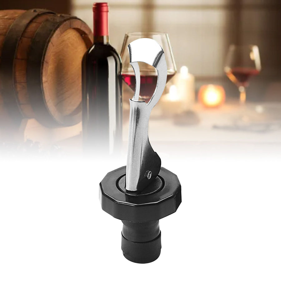 Wine Bottle Stopper Stainless Steel Plastic Leakage Proof Vacuum Beverage Bottle Stopper