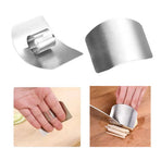 Stainless Steel Finger Guard Adjustable Finger Hand Protector Kitchen Tool for Food Slicing Chopping