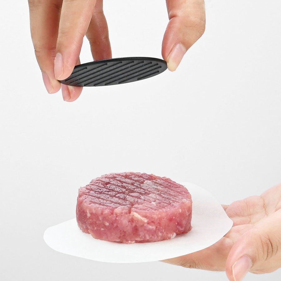 3 in 1 Hamburger Press Easy Release Non Stick Stuffed Burger Press Round Plastic Manual Meat Patty Maker for Kitchen Black