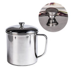 Portable Water Cup 350ml 304 Stainless Steel Rust Proof Tea Mug with Lid and Handle for Milk Juice Drink
