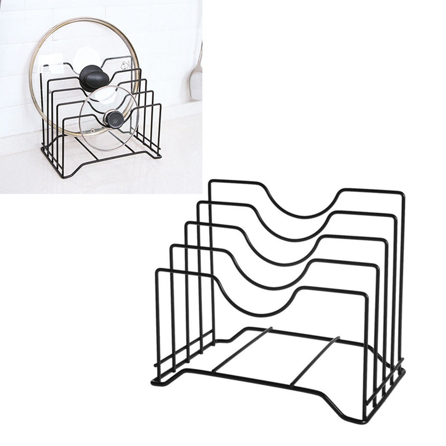 Pot Lid Rack Iron Kitchen Cutting Board Storage Rack Multifunctional Dish Plate Storage Rack