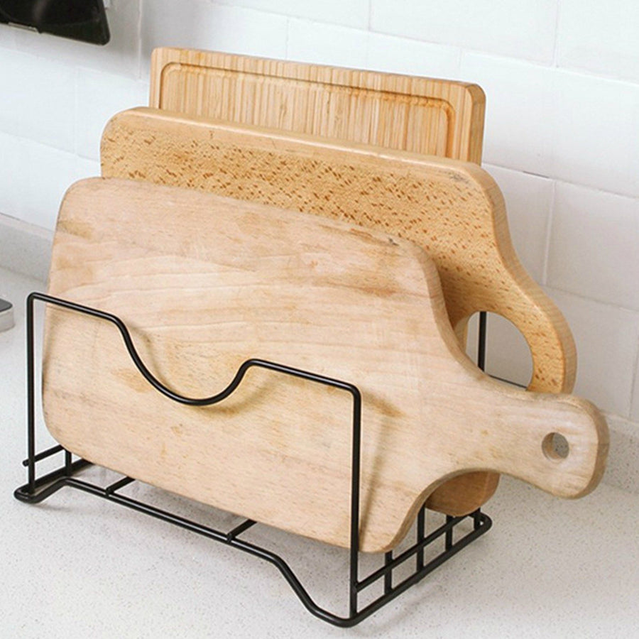 Pot Lid Rack Iron Kitchen Cutting Board Storage Rack Multifunctional Dish Plate Storage Rack