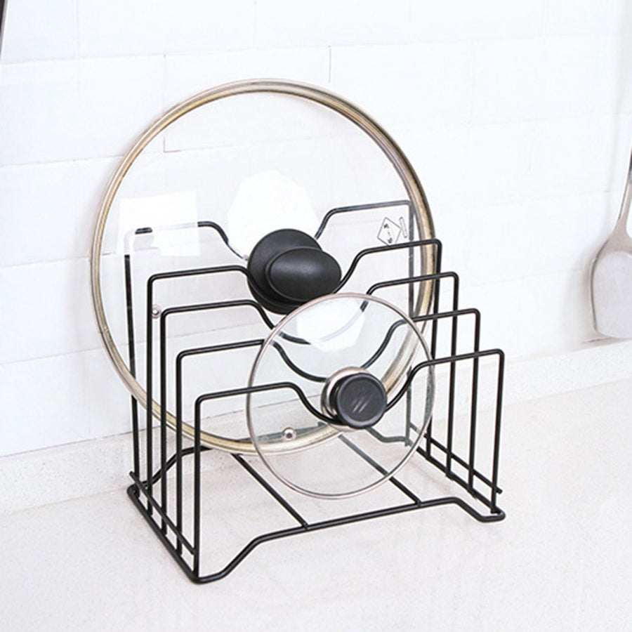 Pot Lid Rack Iron Kitchen Cutting Board Storage Rack Multifunctional Dish Plate Storage Rack