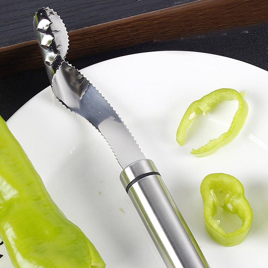 Pepper Corer 304 Stainless Steel Thickened Easy Cleanup Rustproof Chili Corer Remover for Kitchen