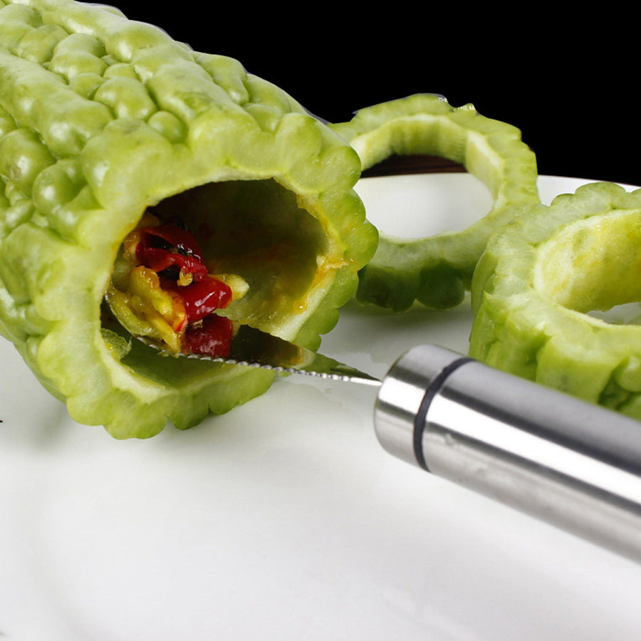 Pepper Corer 304 Stainless Steel Thickened Easy Cleanup Rustproof Chili Corer Remover for Kitchen