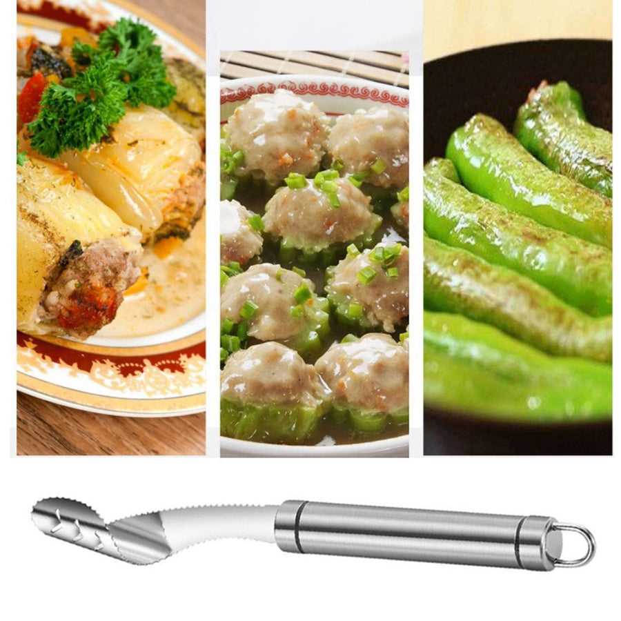 Pepper Corer 304 Stainless Steel Thickened Easy Cleanup Rustproof Chili Corer Remover for Kitchen